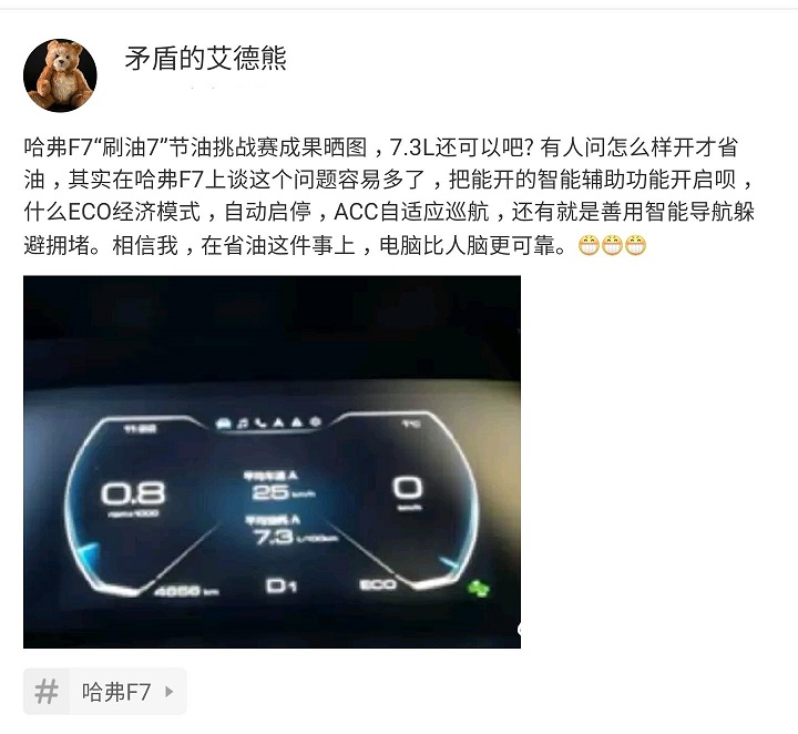 节油赛引发大论战 哈弗F7“智能派车主”为何轻松“7上8下”？ ...