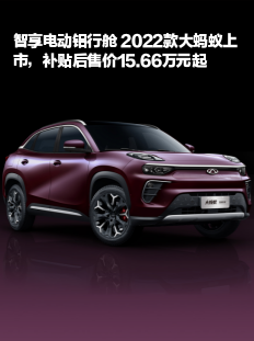 智享电动铝行舱 2022款大蚂蚁上市，补贴后售价15.66万元起